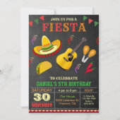 Colorful Mexican Fiesta Birthday Party Invitation (Front)