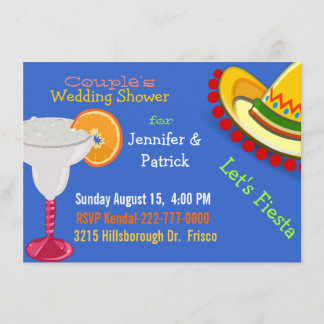 Colorful Mexican Fiesta Couple's Wedding Shower Invitation