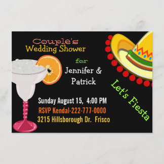 Colorful Mexican Fiesta Couple's Wedding Shower Invitation