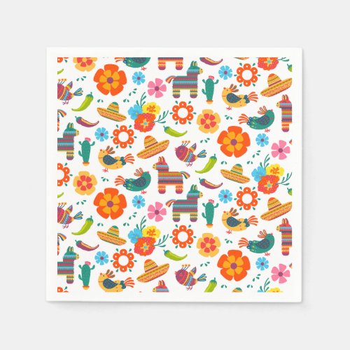 Colorful Mexican Fiesta Event Party Napkins