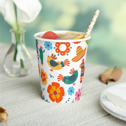 Colorful Mexican Fiesta Event Party Paper Cups