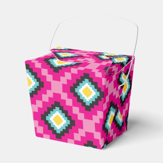 Colorful Mexican Fiesta Favor Boxes (Front Side)