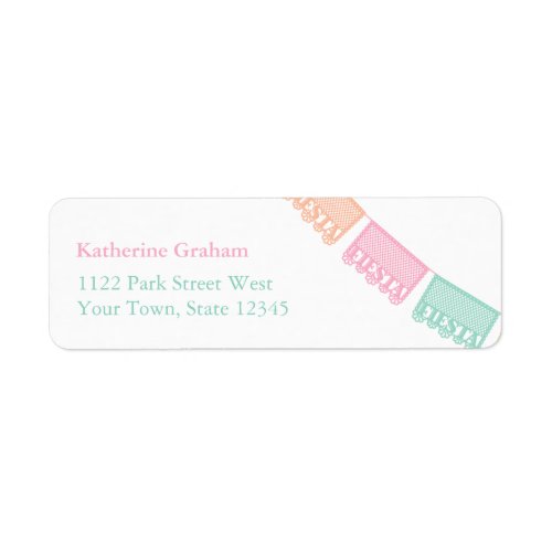 Colorful Mexican Fiesta Party Return Address Label