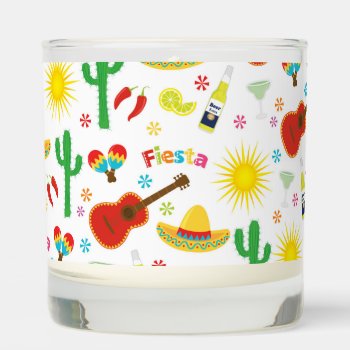 Colorful Mexican Fiesta Scented Jar Candle by ChristmasBellsRing at Zazzle
