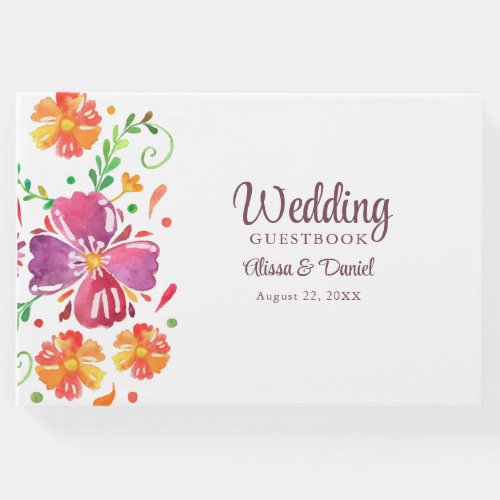 Colorful Mexican Fiesta Wedding Guest Book