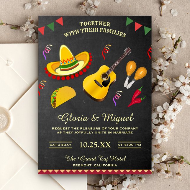 Colorful Mexican Fiesta Wedding Invitation (Creator Uploaded)