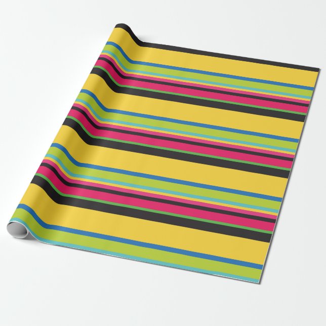 Colorful Mexican Fiesta Wrapping Paper (Unrolled)