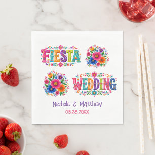 Colorful Mexican Floral Wedding Napkins