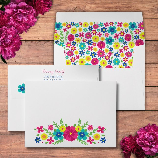Colorful Mexican flowers Envelope (Creator Uploaded)