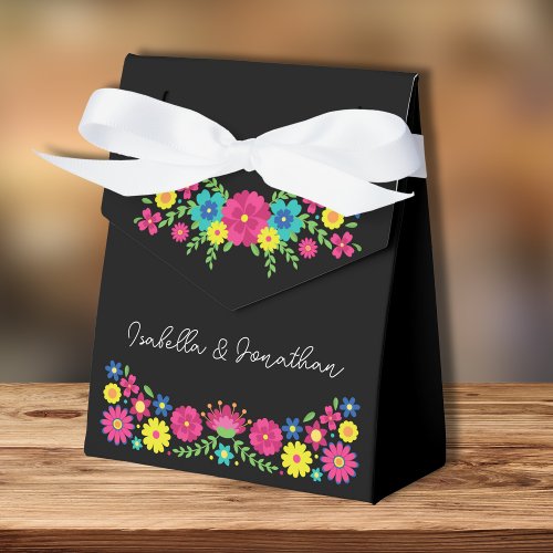 Colorful Mexican flowers Favor Boxes