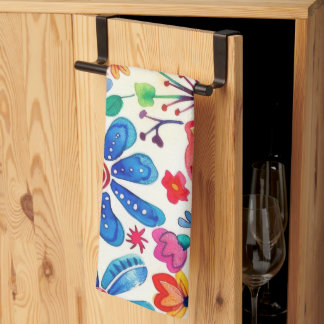 Colorful Mexican Flowers Kitchen Towel