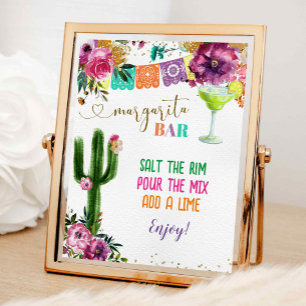 Colorful Mexican Margarita Bar Sign