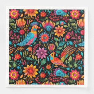 Colorful Mexican pattern Paper Dinner Napkins