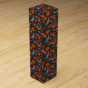Colorful Mexican pattern Wine Box