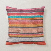 Colorful mexican, peruvian style rug surface close