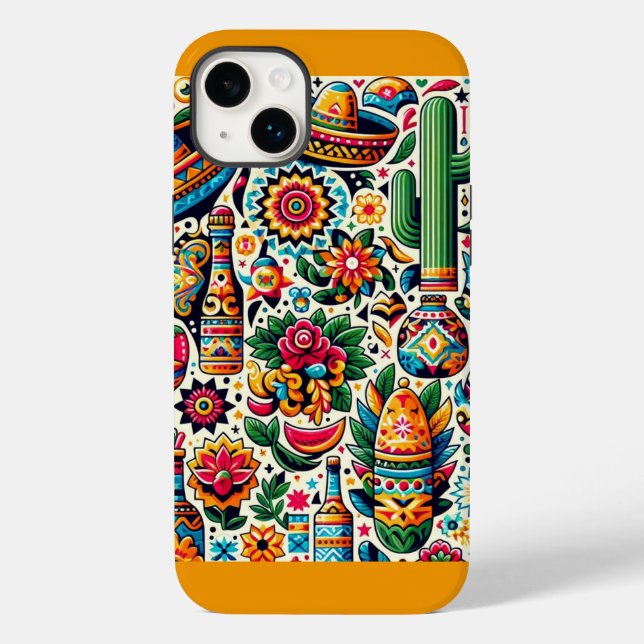 Colorful Mexican Repetitve Pattern Design  Case-Mate iPhone Case (Back)