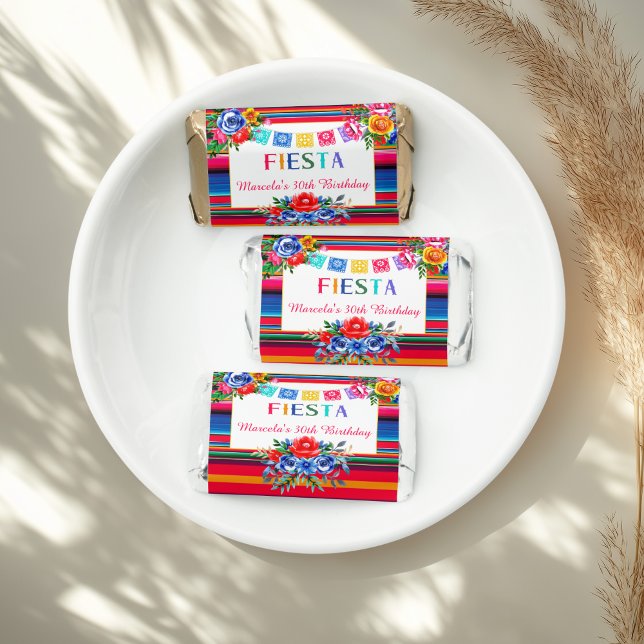 Colorful Mexican Serape Fiesta Birthday Hershey's Miniatures (Creator Uploaded)