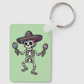 Colorful Mexican Skeleton Keychain