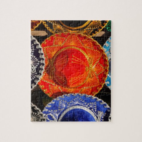 Colorful Mexican sombreros Jigsaw Puzzle