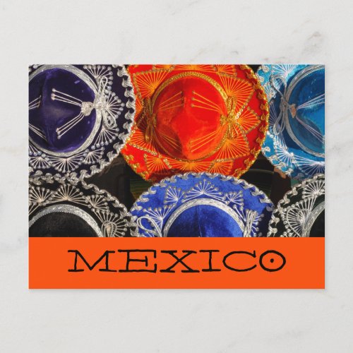 Colorful Mexican sombreros Postcard