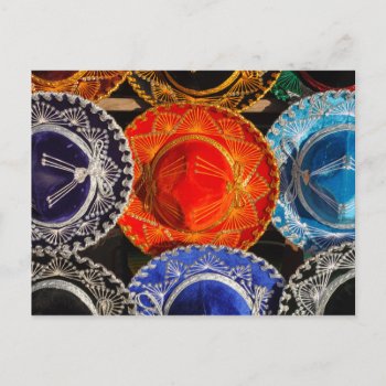 Colorful Mexican Sombreros Postcard by bbourdages at Zazzle