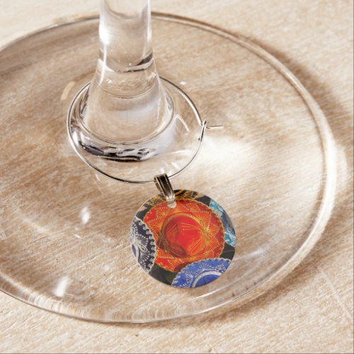 Colorful Mexican sombreros Wine Charm