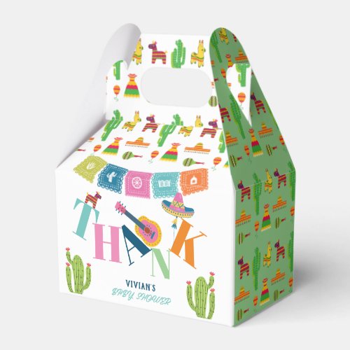 Colorful Mexican Style Baby Shower Party Favor Boxes
