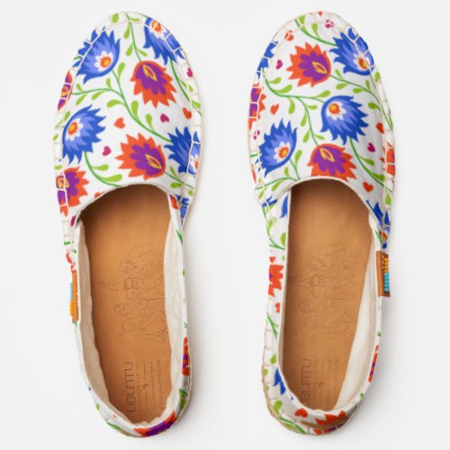Colorful Mexican Style Floral Pattern Elegant Bold Espadrilles