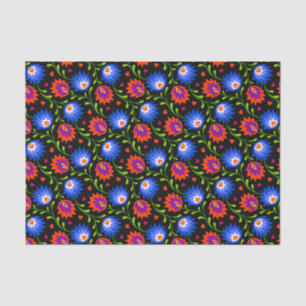 Colorful Mexican Style Floral Pattern Elegant Bold Tissue Paper