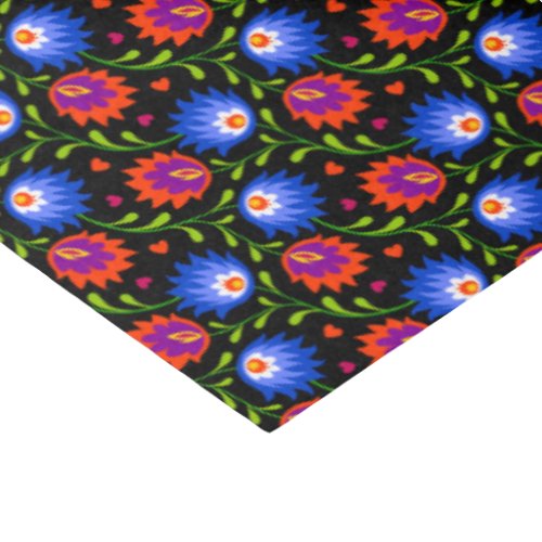 Colorful Mexican Style Floral Pattern Elegant Bold Tissue Paper