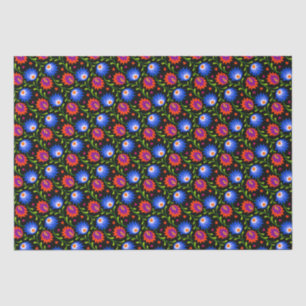 Colorful Mexican Style Floral Pattern Elegant Bold Tissue Paper