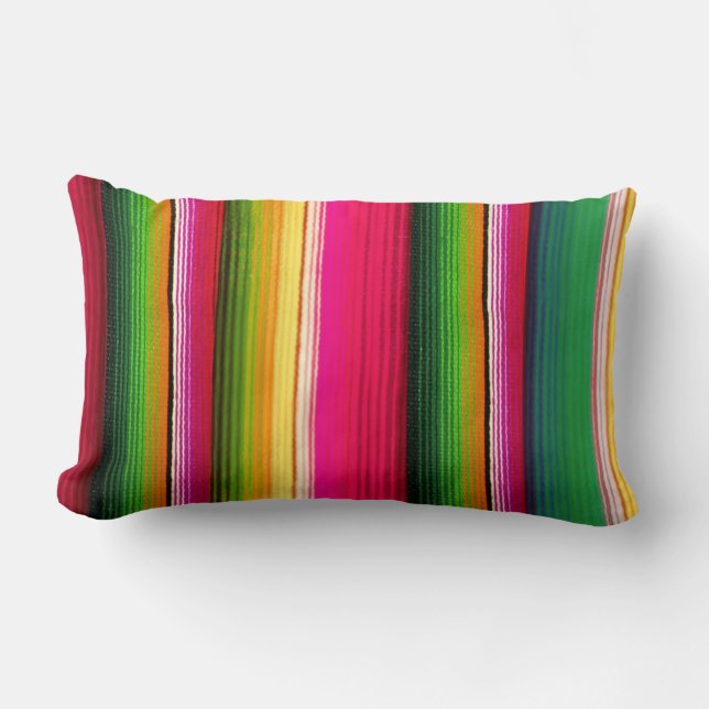 colorful mexican style lumbar pillow (Front)
