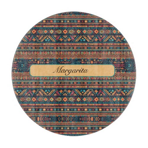 Colorful Mexican style pattern customizable Cutting Board