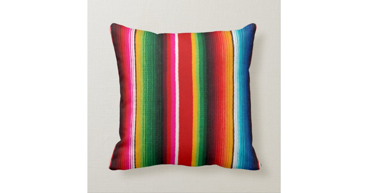 colorful mexican style throw pillow | Zazzle.com