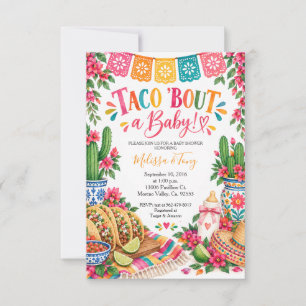 Colorful Mexican Taco bout Love BABY Shower Invitation
