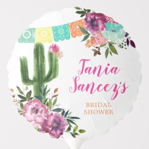 Colorful Mexican Taco bout Love Bridal Shower Balloon