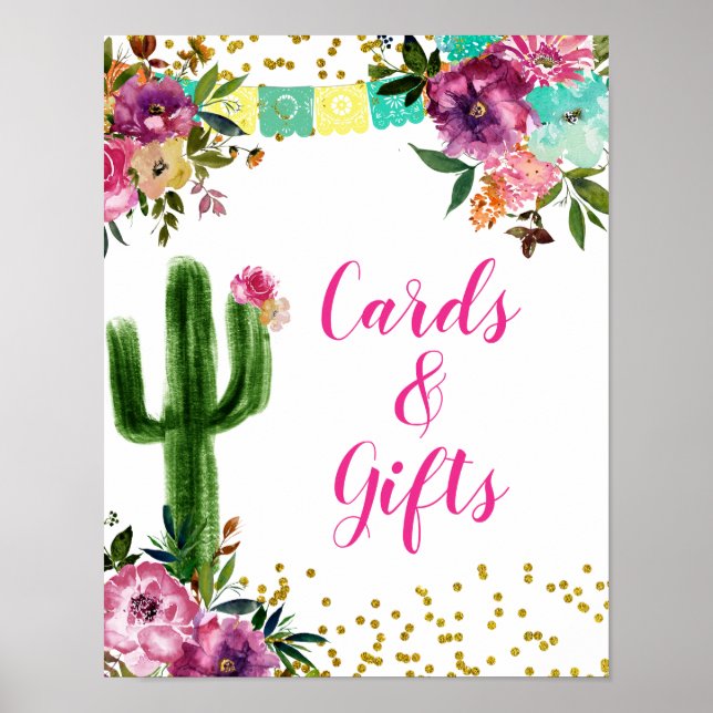 Colorful Mexican Taco bout Love Cards & Gifts Sign (Front)