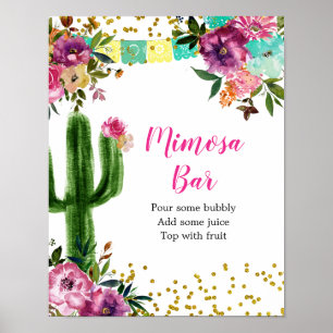 Colorful Mexican Taco bout Love Mimosa Bar Sign