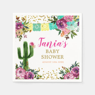 Colorful Mexican Taco bout Love Paper Napkin