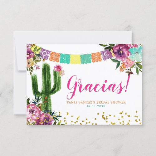 Colorful Mexican Taco bout Love Thank You Card