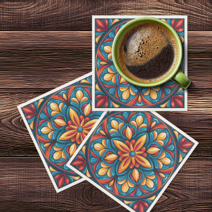 Colorful Mexican Talavera Fiesta Napkins