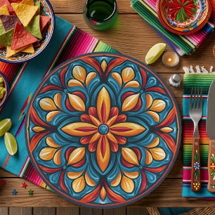 Colorful Mexican Talavera Fiesta Paper Plates