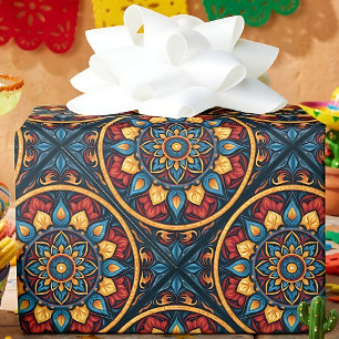 Colorful Mexican Talavera Wrapping Paper