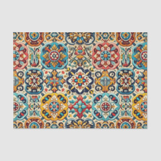Colorful Mexican Tiles Tissue Paper