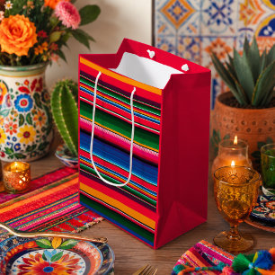 Colorful Mexican Traditional Serape Medium Gift Bag