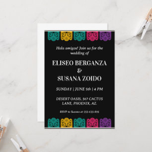 colorful mexico mexican wedding invitations