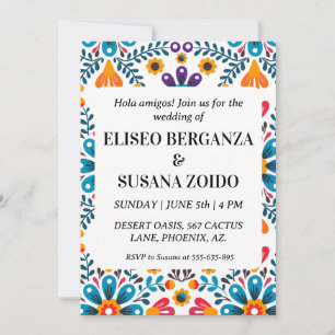 colorful mexico mexican wedding invitations