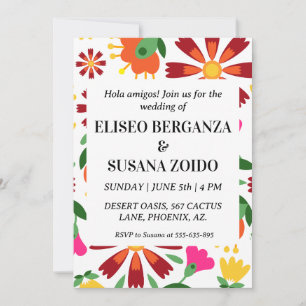 colorful mexico mexican wedding invitations