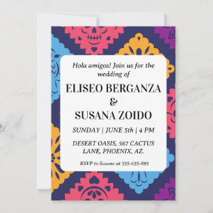 colorful mexico mexican wedding invitations