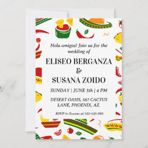 colorful mexico mexican wedding invitations